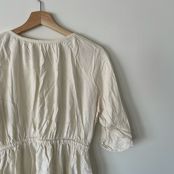 Zara TRF Midi Cream Dress Size Medium - Picture 11 of 11